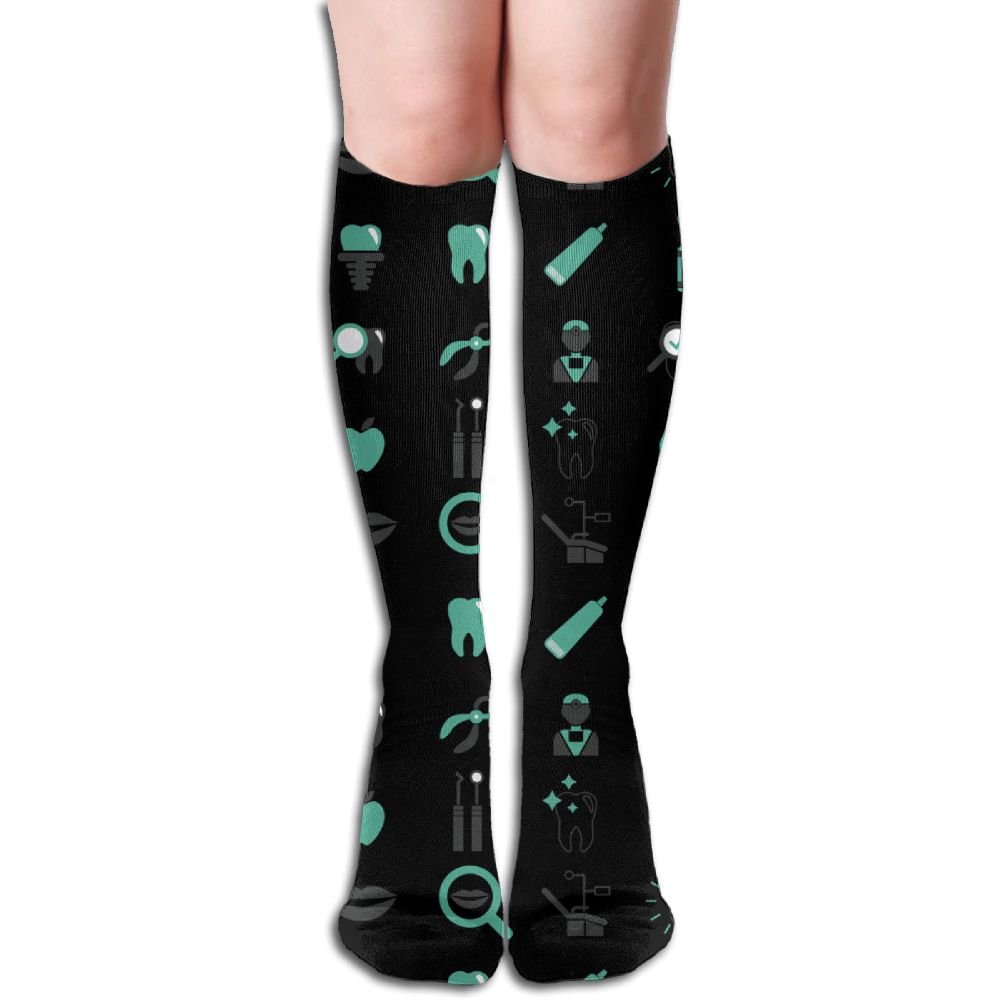 SryeCewd Unisex Dentist Dental Hygienist Compression Socks-Graduated Compression Knee High Legging Socks