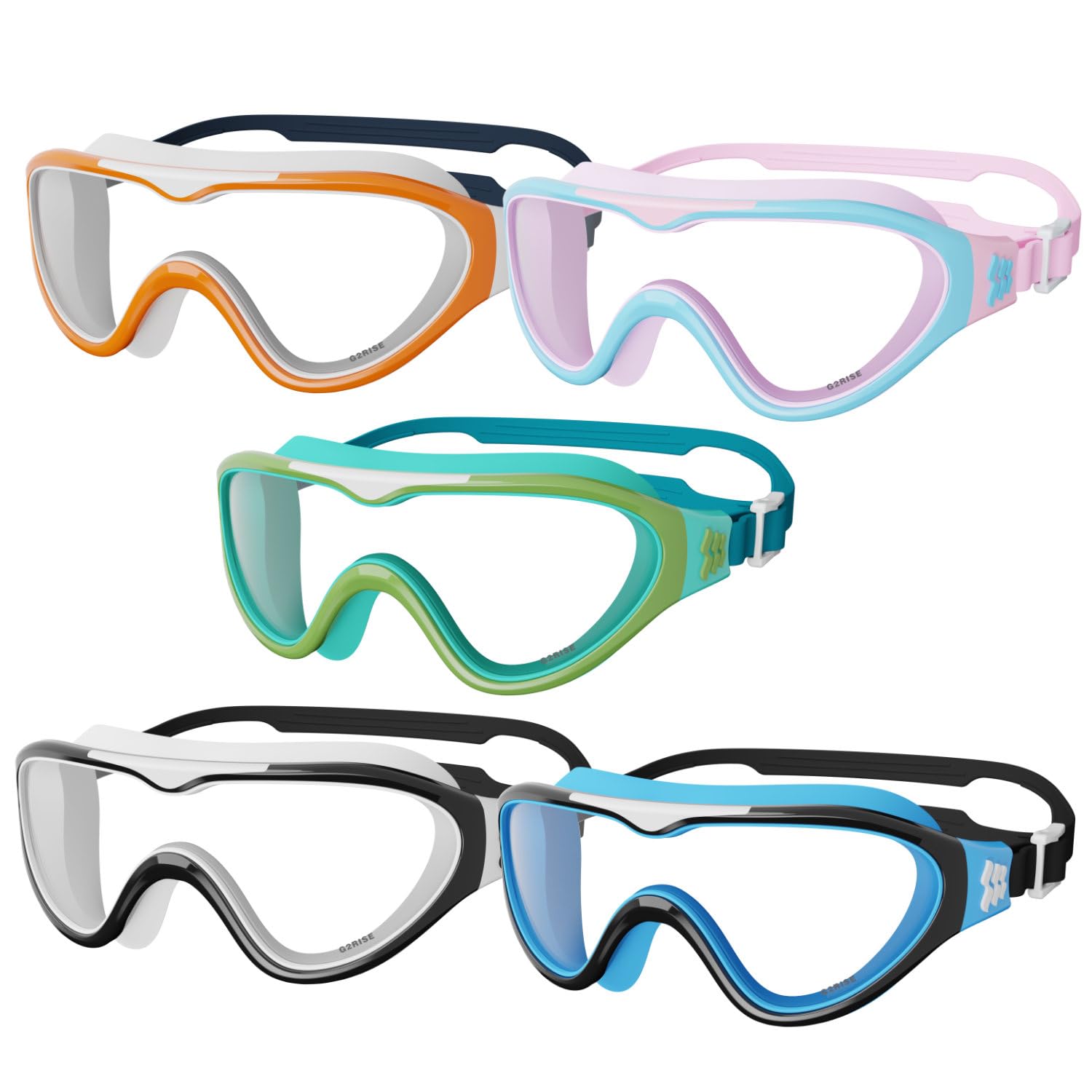 G2RISE Kids Swimming Goggles, UV Protection Children Swimming Goggles for Kids 3-14,Wide View Anti Fog & Leak Proof Kids Swim Goggles for Junior Boys Girls