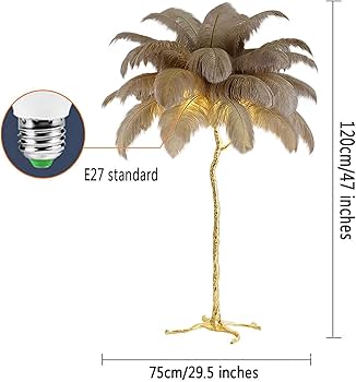 Amazon.co.jp: ヤシの木立ちライト、32個のダチョウの羽のフロアランプ Amazon.co.jp: ヤシの木立ちライト、32個のダチョウの羽のフロアランプ
