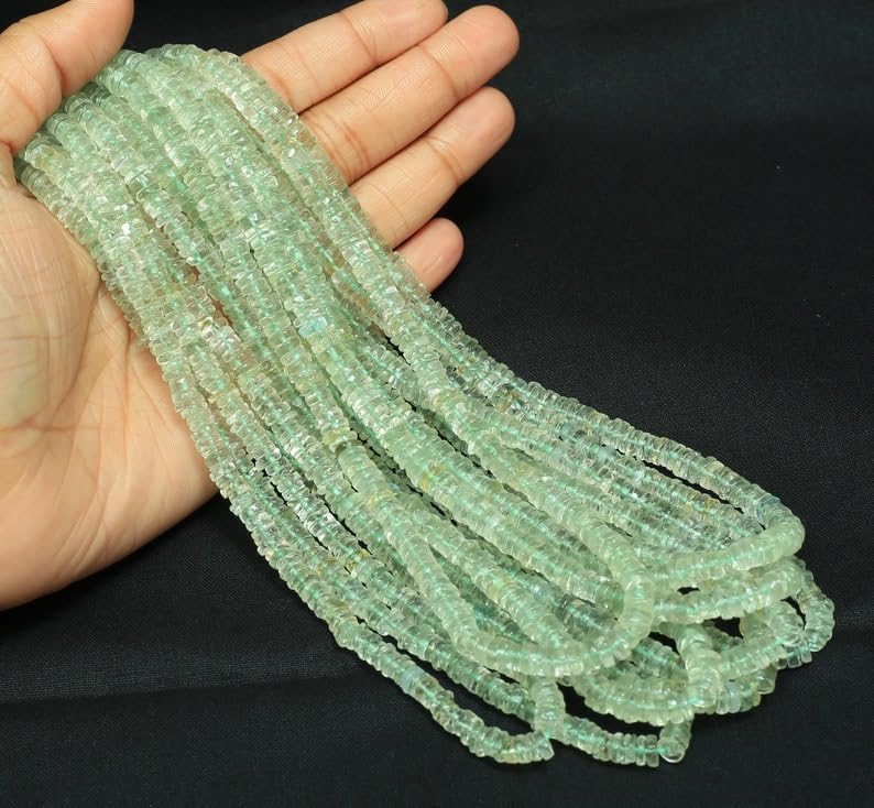 Améthyste verte naturelle en perles de 6-8mm pour un atelier créatif de bijoux bohèmes