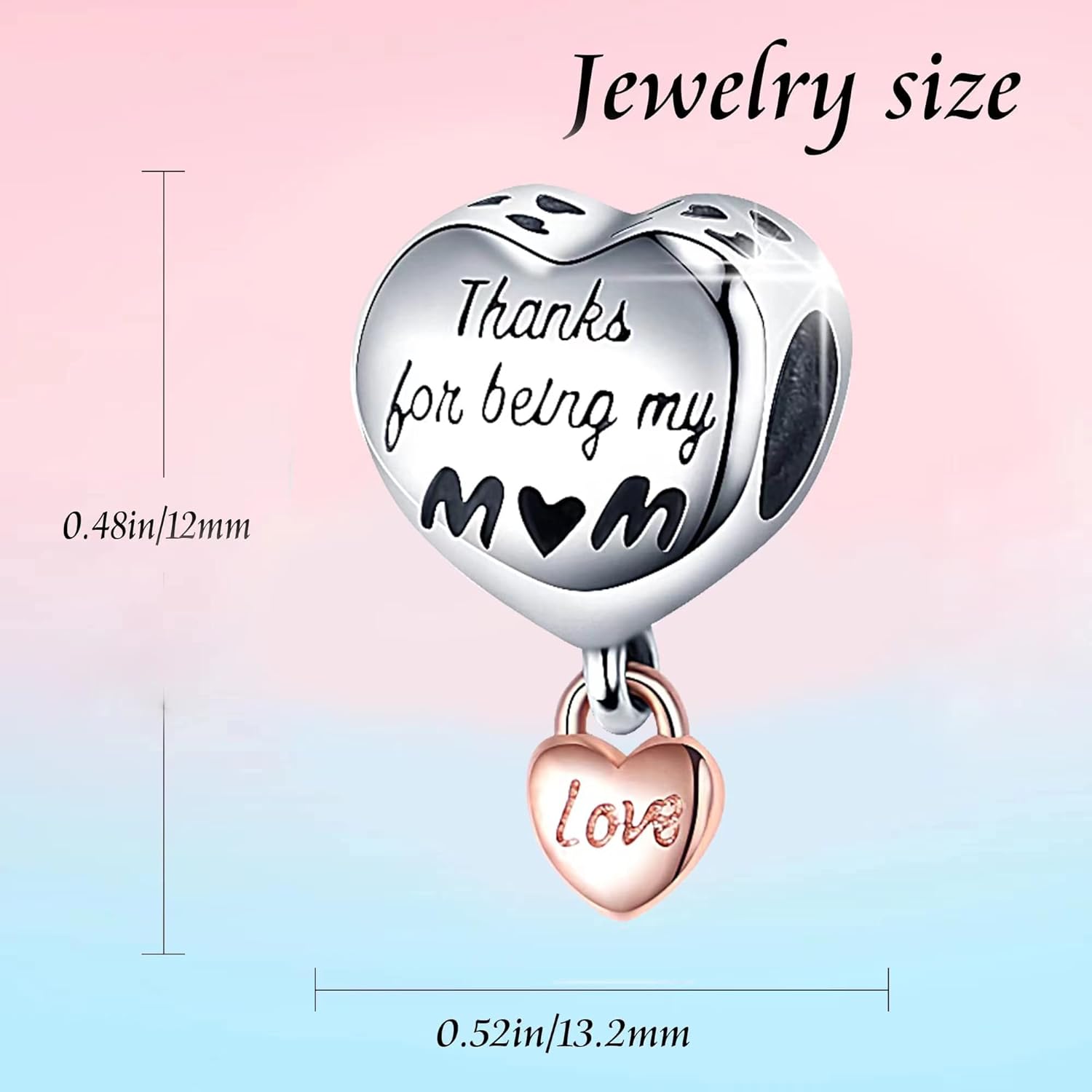 S925 sterling silver Astronaut Flower Little Animal Family Tree Heart Charm DIY beads are suitable for Pandora's charming beads - Image 3