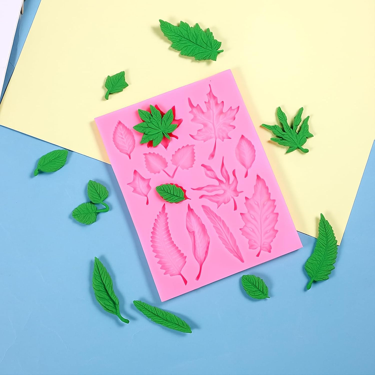 Leaf Silicone Mold Fondant Molds, Leaf Shape 3D Maple Leaves Clay Mold Silicone Air Dry Clay Molds for Cookie, DIY Cake Decoration, Cupcake Topper, Chocolate, Candy, Soap, Baking, Crafting Projects - Image 5