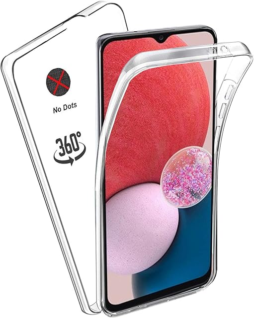 KP TECHNOLOGY Galaxy A13 Front and Back Case, Crystal Clear Transparent [ Flexible Fitting ] Slim Shockproof 360° Front and Back Full Body TPU PC Gel Case Cover For Samsung Galaxy A13 (Clear)