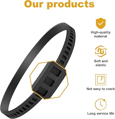 Miniatura 3 de Paquete de 4 neumáticos de goma para sierra de cinta 650721-00 de repuesto para ruedas de goma Dewalt Portaband DWM120 DCS374 A02807 DW328K D28770