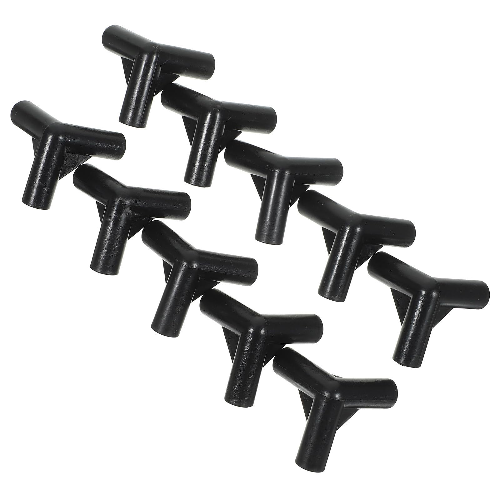 24 Piezas Accesorios para Invernadero y Reparación de Postes de Carpas Piezas de Repuesto de PE Negro Resistentes Corrosión E Impacto, Adecuados para Camping y Construcción