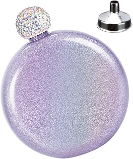 Boccetta Di Liquori Carino Per Le Donne Donne Boccetta Anca in Acciaio Inox Signore Mini Whiskey Flacone Glitter Bottiglie Di Vino 5 Once Viola