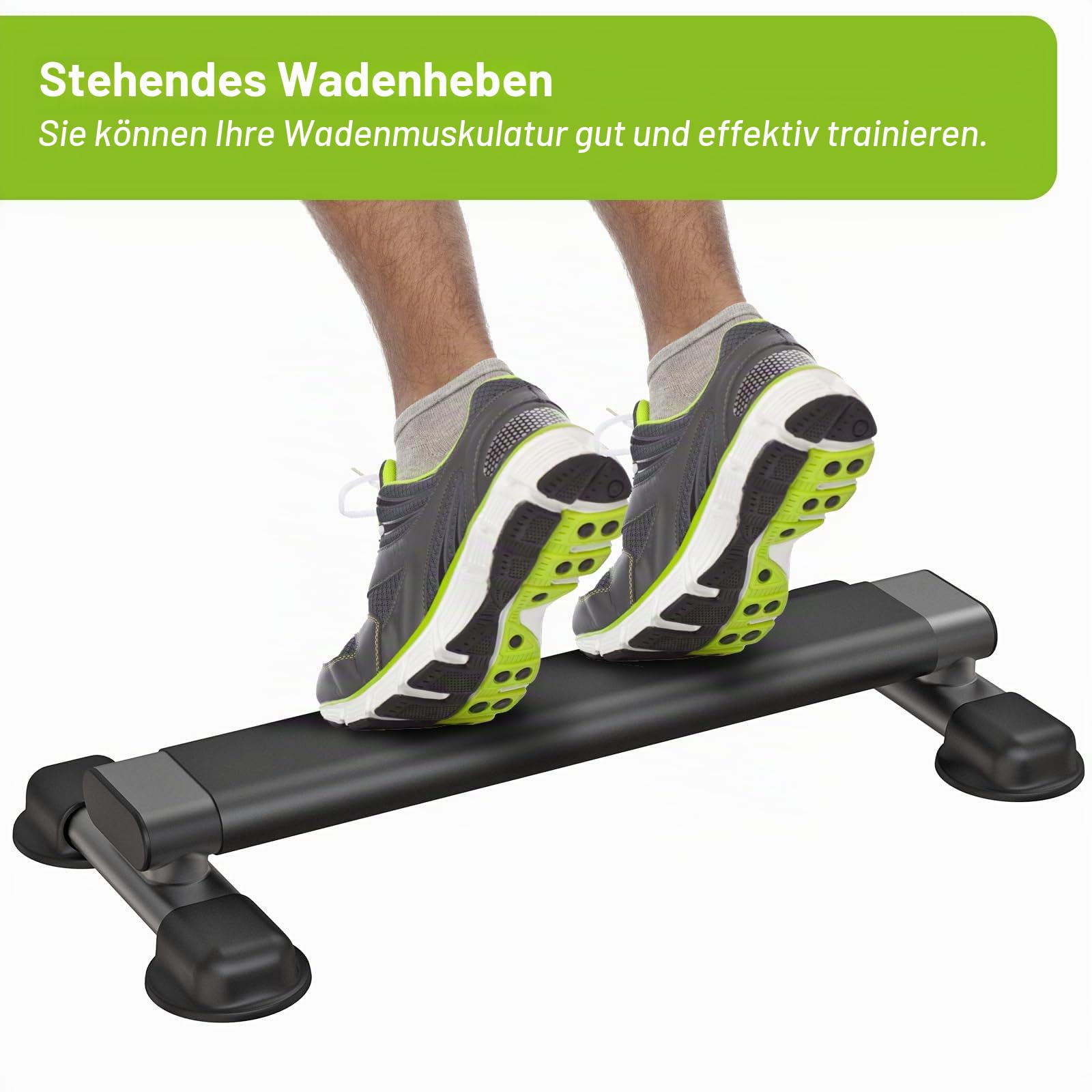 Kipika Vielseitige Wadenhebestange, robuste Stahl-Wadenhebemaschine für das Fitnessstudio zu Hause, rutschfestes Design, perfekt für Wadenheben, Kniebeugen, Fußdehnungen und Dip-Übungen, unterstützt