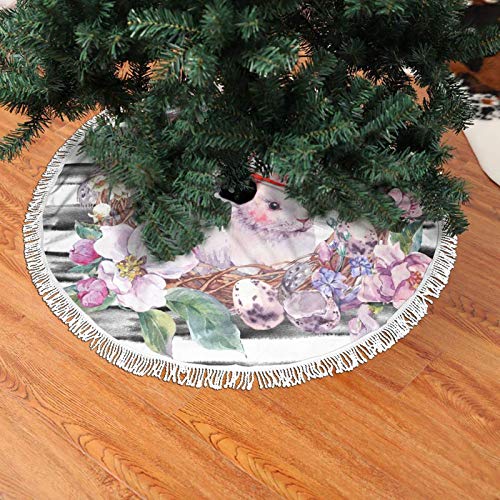 image for YouQu Easter Bunny Eggs Spring Floral Butterfly Easter Holiday Tree Sk