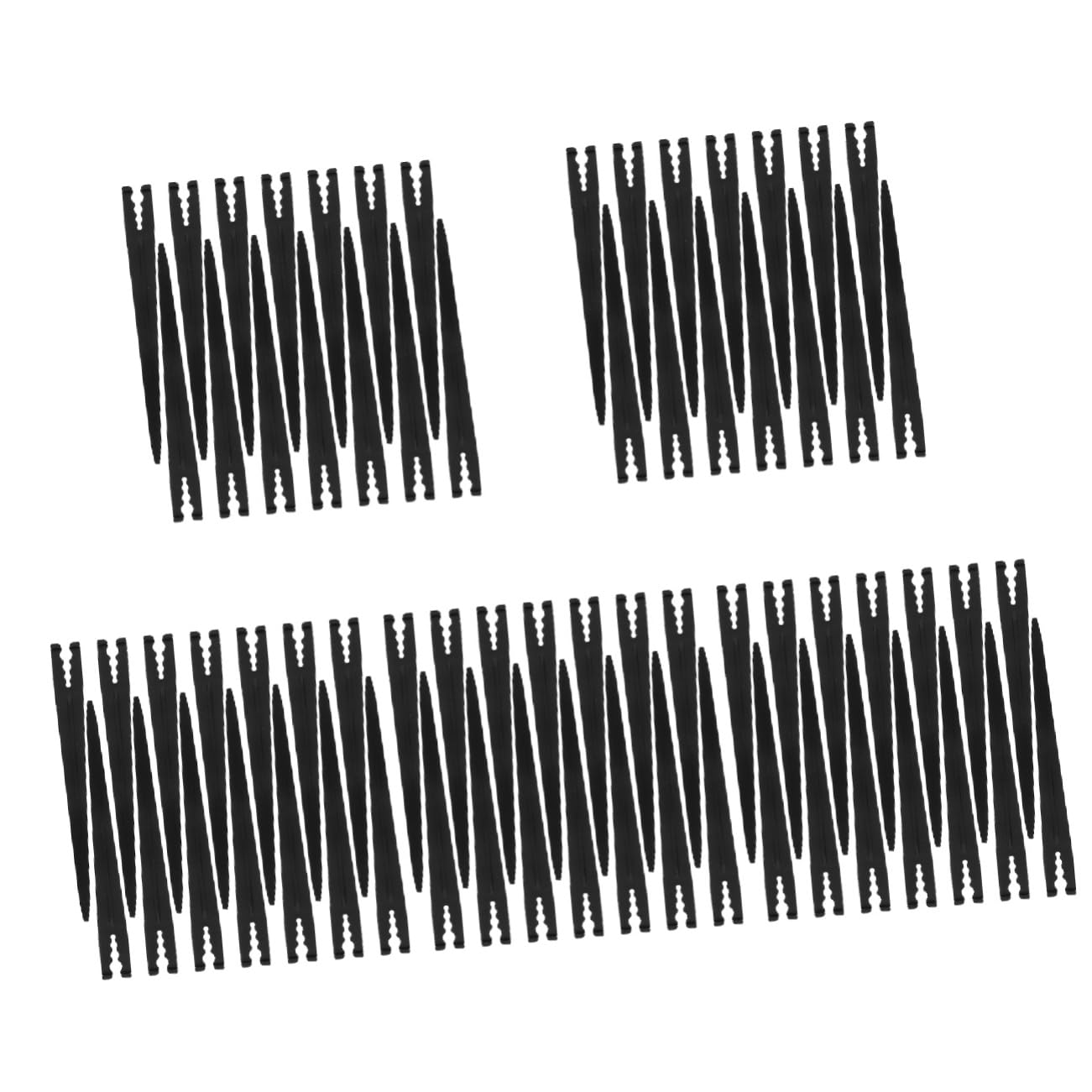 Happyyami 5 Juegos Apoyo Fuerza Drenar Poste De Riego Herramientas De Jardinería Manguera Retráctil Ampliable Estaca De Ancla De Riego Rociar Goteo Agua El Plastico Black 100 Uds * 5