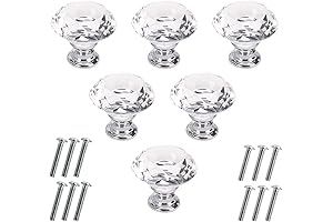 Akstore Crystal Glass Cabinet Knobs - Elegant & Durable Pulls for Home Decor (30mm, Clear)