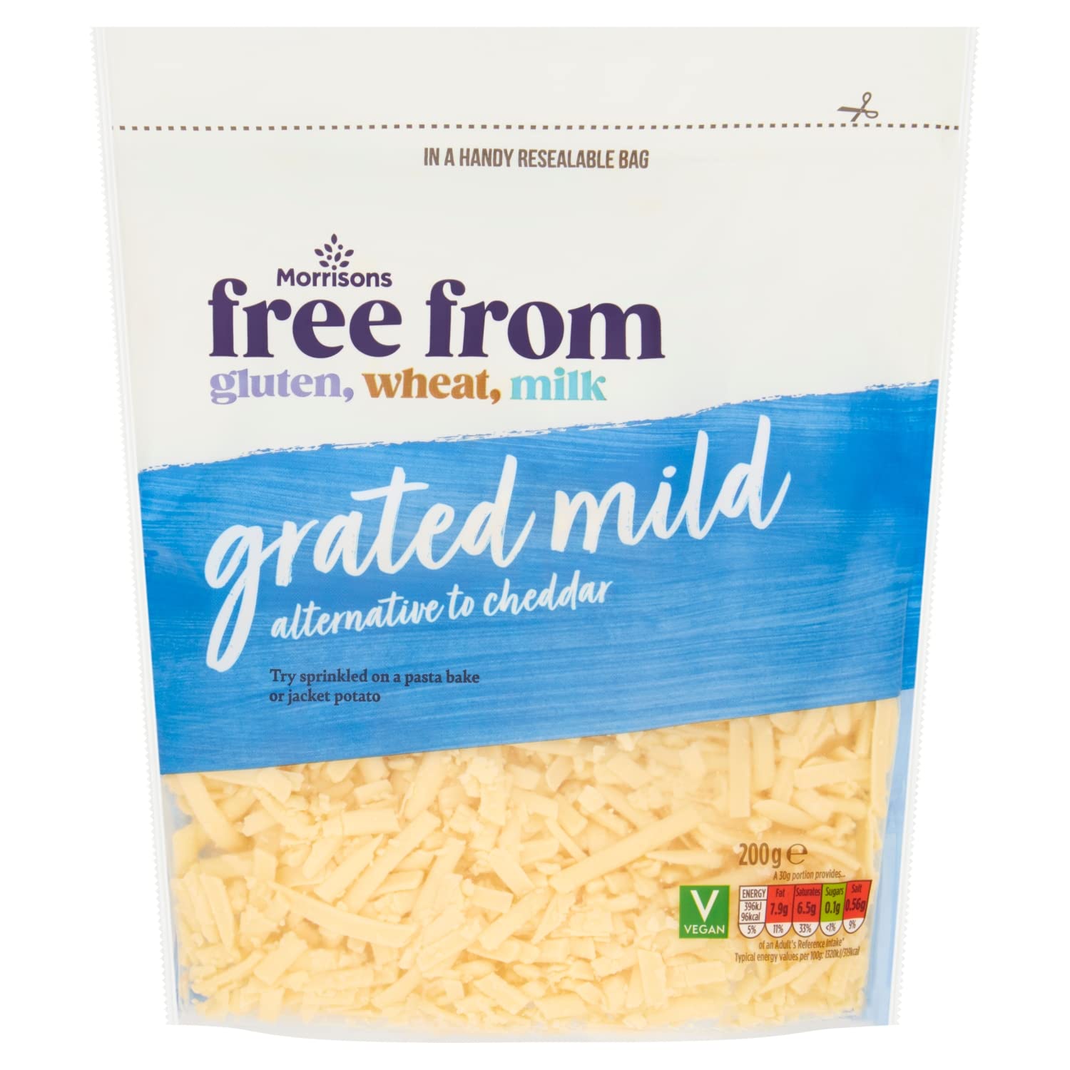 Morrisons Free from Grated Cheddar Style