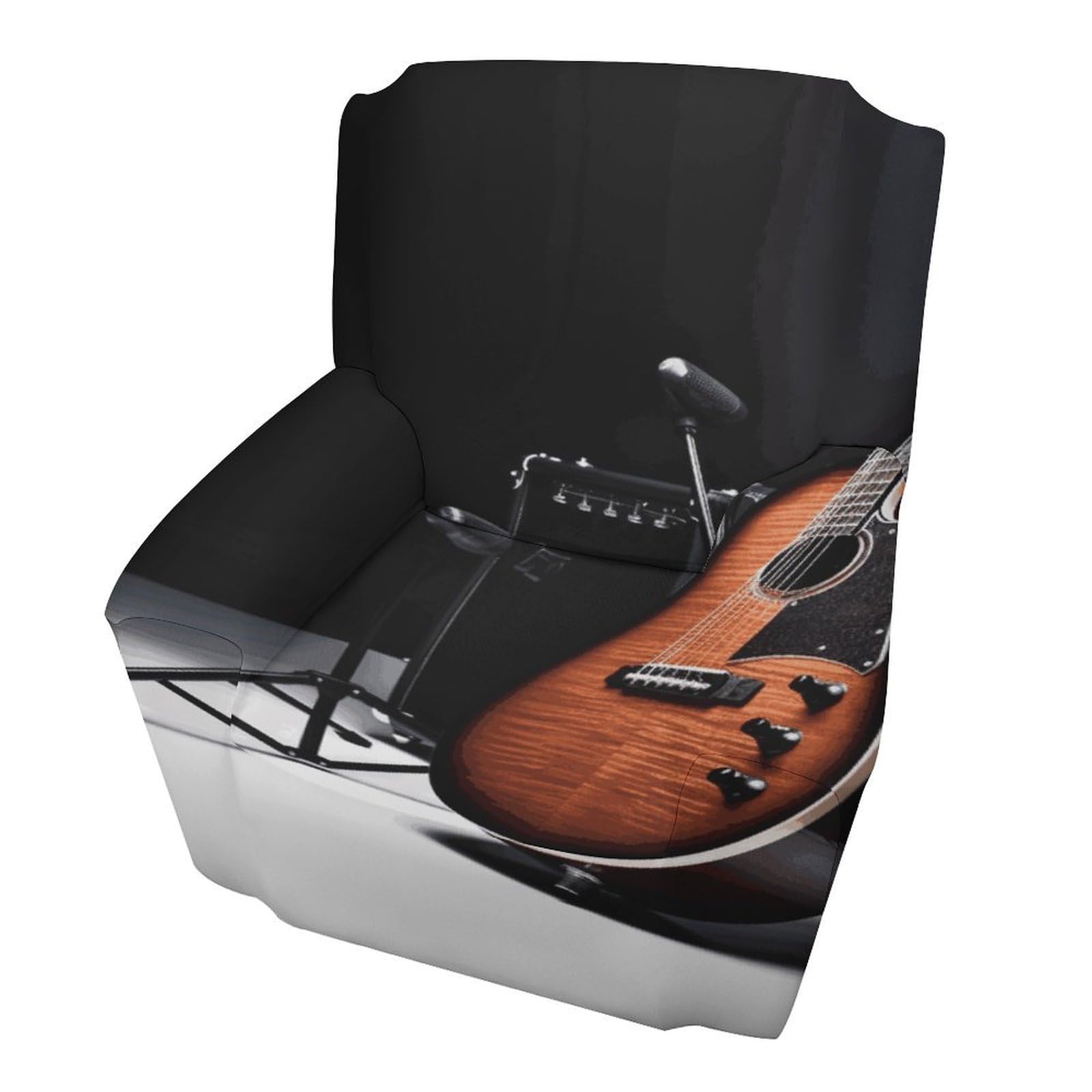 Fekiloot Style Musical Instrument Guitar Couch Cover Sofa Cover Sofa Slipcover