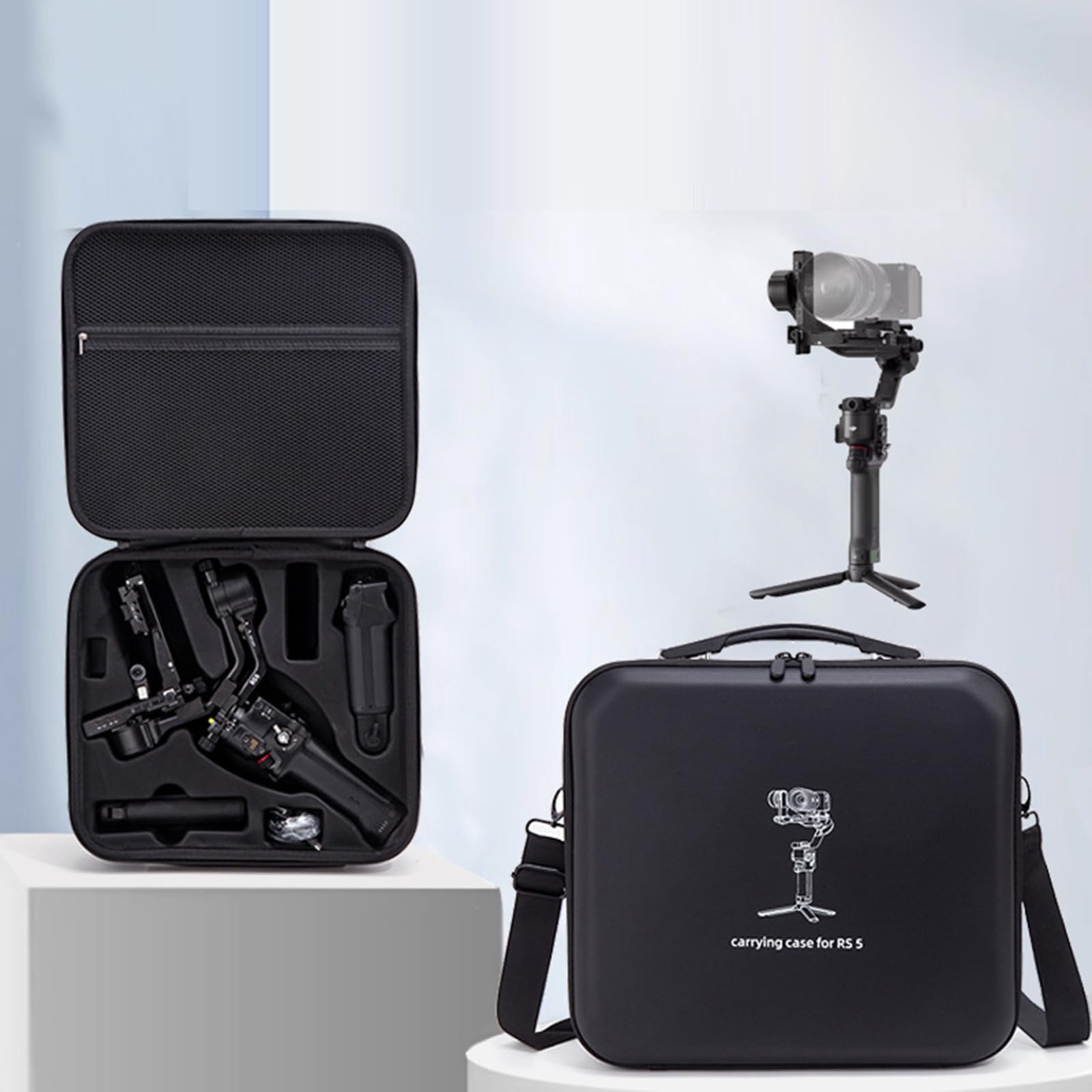 Custodia rigida in EVA antiurto per stabilizzatore per fotocamera con scomparti adatti design Borsa per attrezzatura cinematografica densa