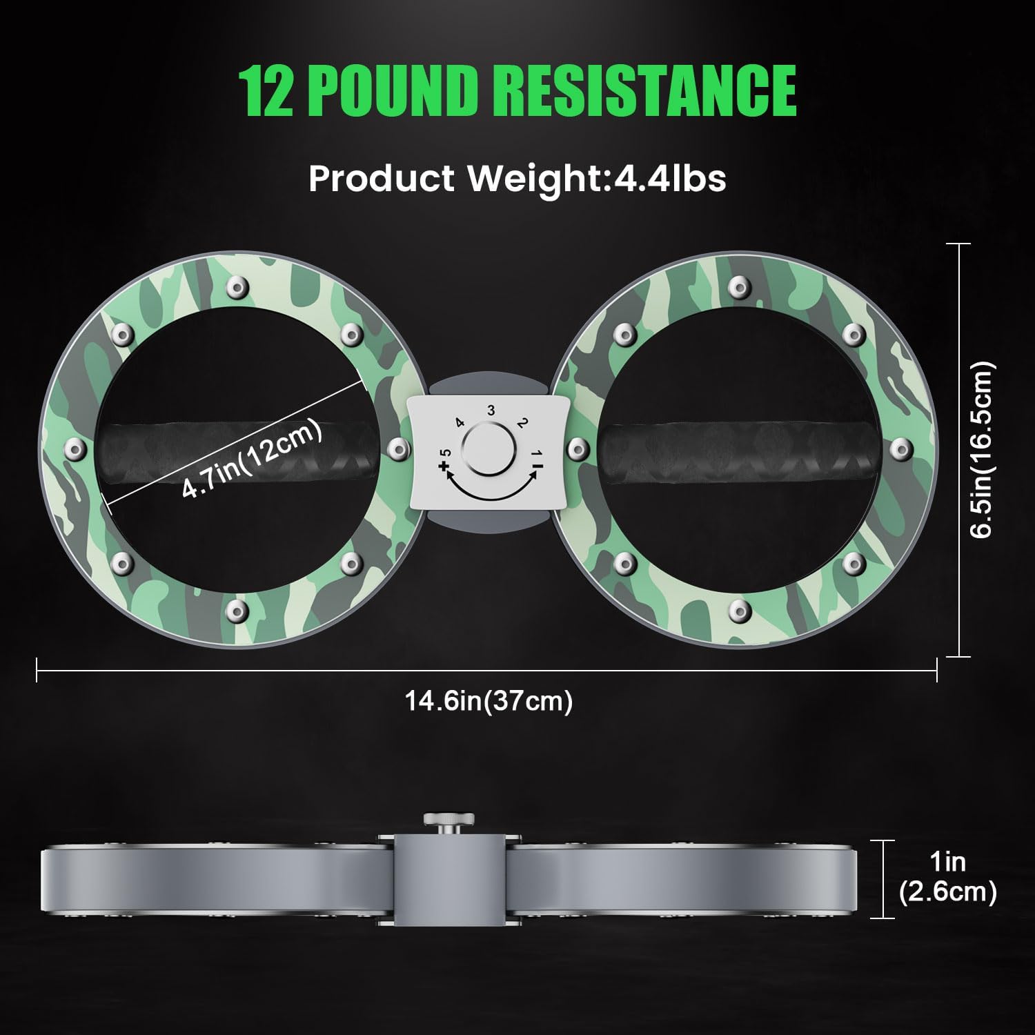 Burn Machine - Arm Exercise Equipment with 12LB Adjustable Resistance,Forearm Strength Trainer for Men&Women with 360 Degree Rotator