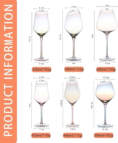 Miniatura 5 de Juego de 2 copas de vino vintage, sopladas a mano, copas de champán de boda con tallo largo, cristalería iridiscente, regalo para fiestas,