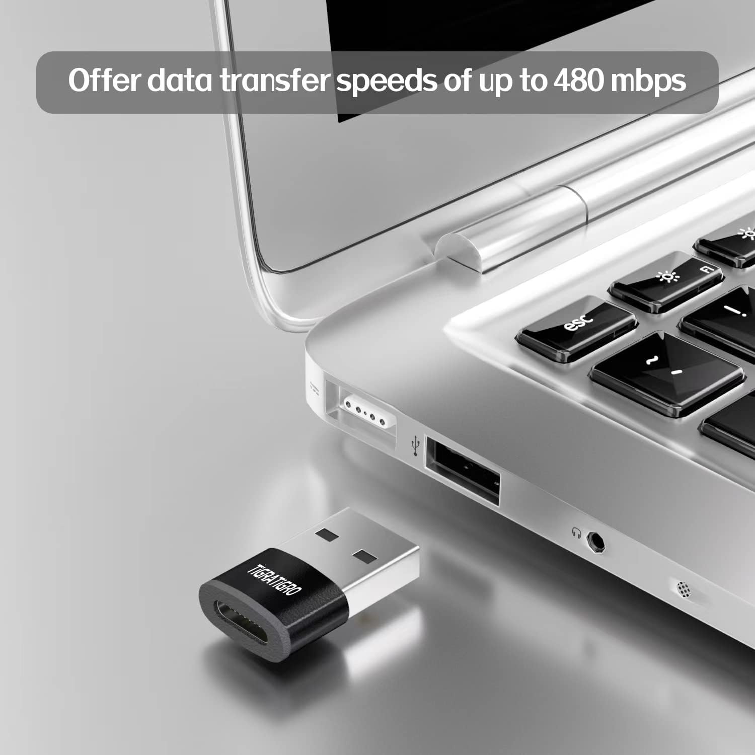 Adaptador USB A USB-C 9 Pack - Hembra USB-C A Macho USB-A, Carga Y Datos, Para IPhone, Samsung, IPad