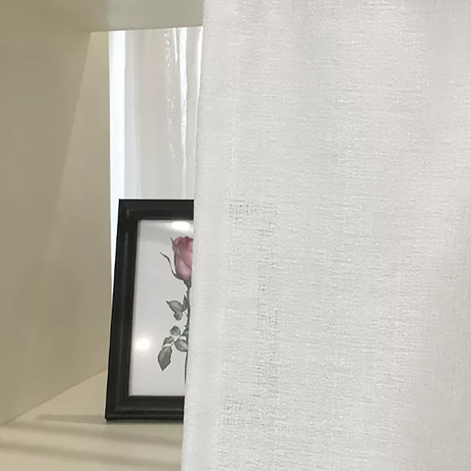 Genérico Cortina de Tul Grueso, Cortinas Cortas de Encaje Autoadhesivas