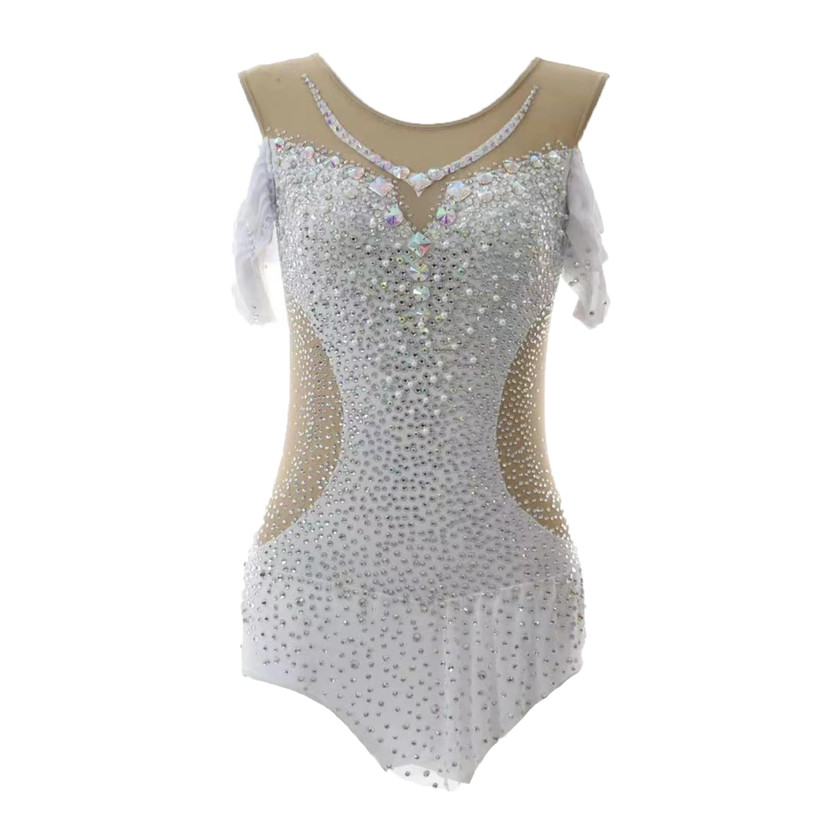 Malla De Gimnasia Rítmica for Niñas, Traje De Baile De Alta Elasticidad, Mono De Competición De Gimnasia