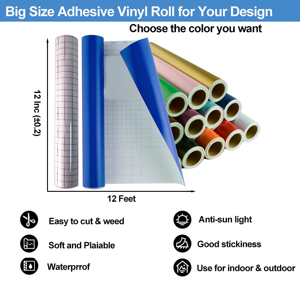 KISSWILL Permanent Vinyl Roll - 12