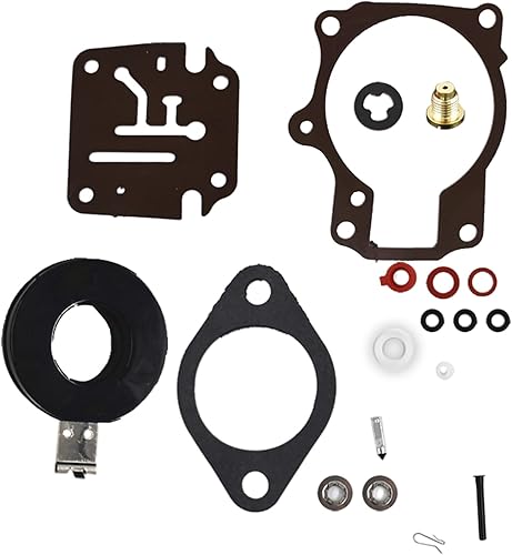 Miniatura 7 de 2 kits de reparación de reconstrucción de carbohidratos de carburador con flotador apto para Johnson Evinrude 396701 18, 20, 25, 28, 30, 35, 40, 45,