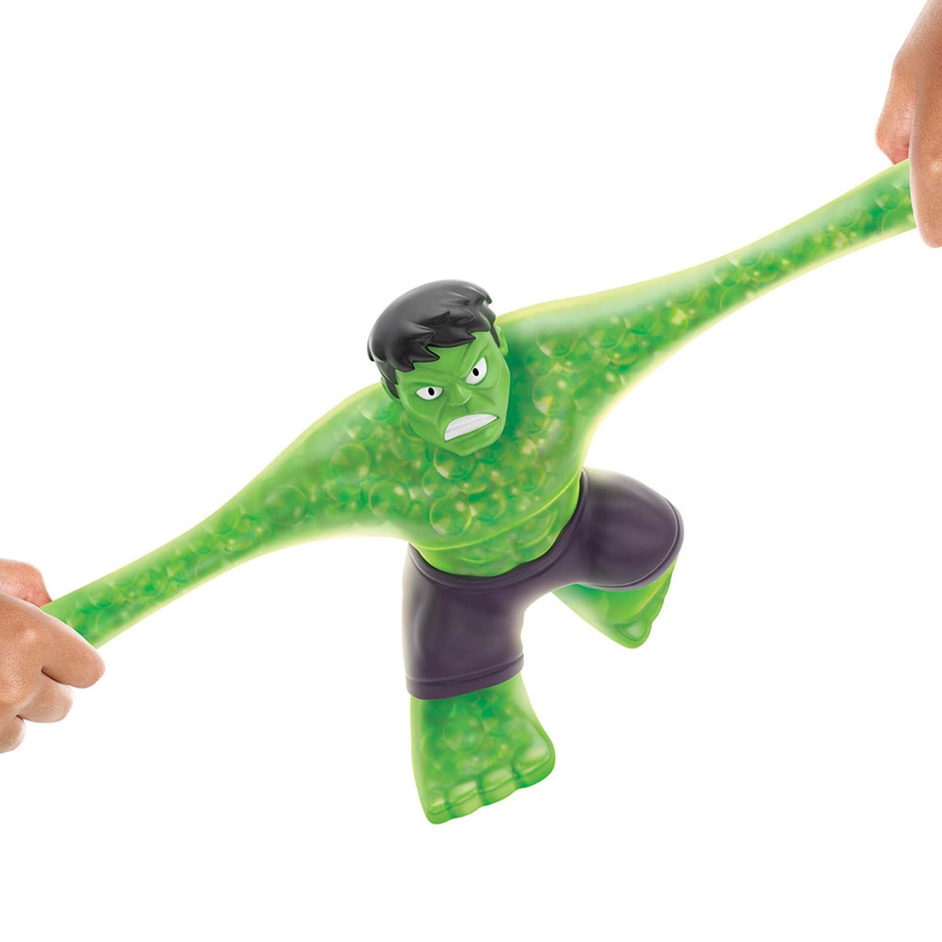 Heroes of Goo Jit Zu Bandai - Super Figura Marvel Gran Tamaño - Hulk Supagoo, el vengador más Fuerte Ahora con Cuerpo Gigante ¡Estíralo, aplástalo y Siente su Poder! CO41106