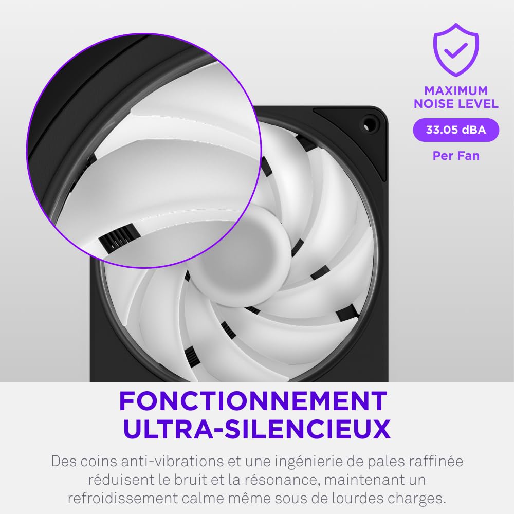 NZXT F360 RGB - Ventilateur monobloc 360mm PWM RGB - Noir