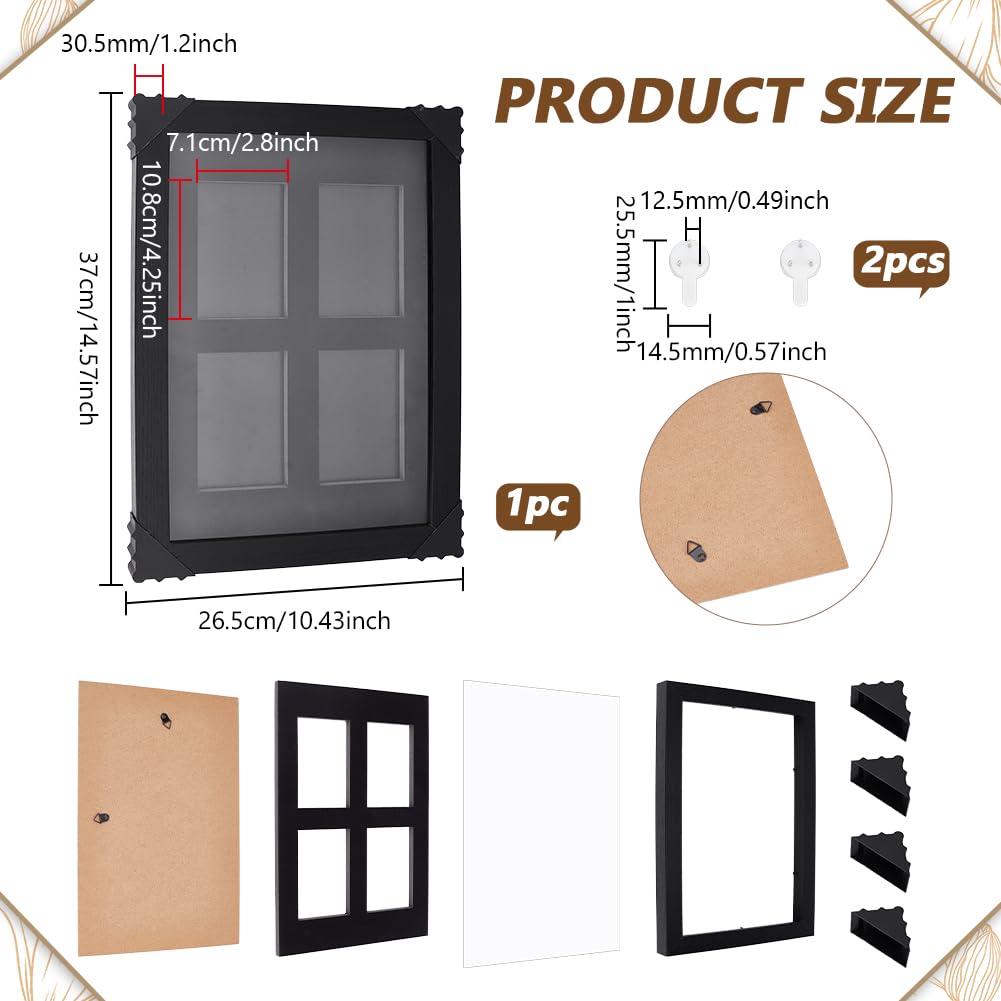 PH PandaHall 4 Grids Trading Card Display Frame - Image 2