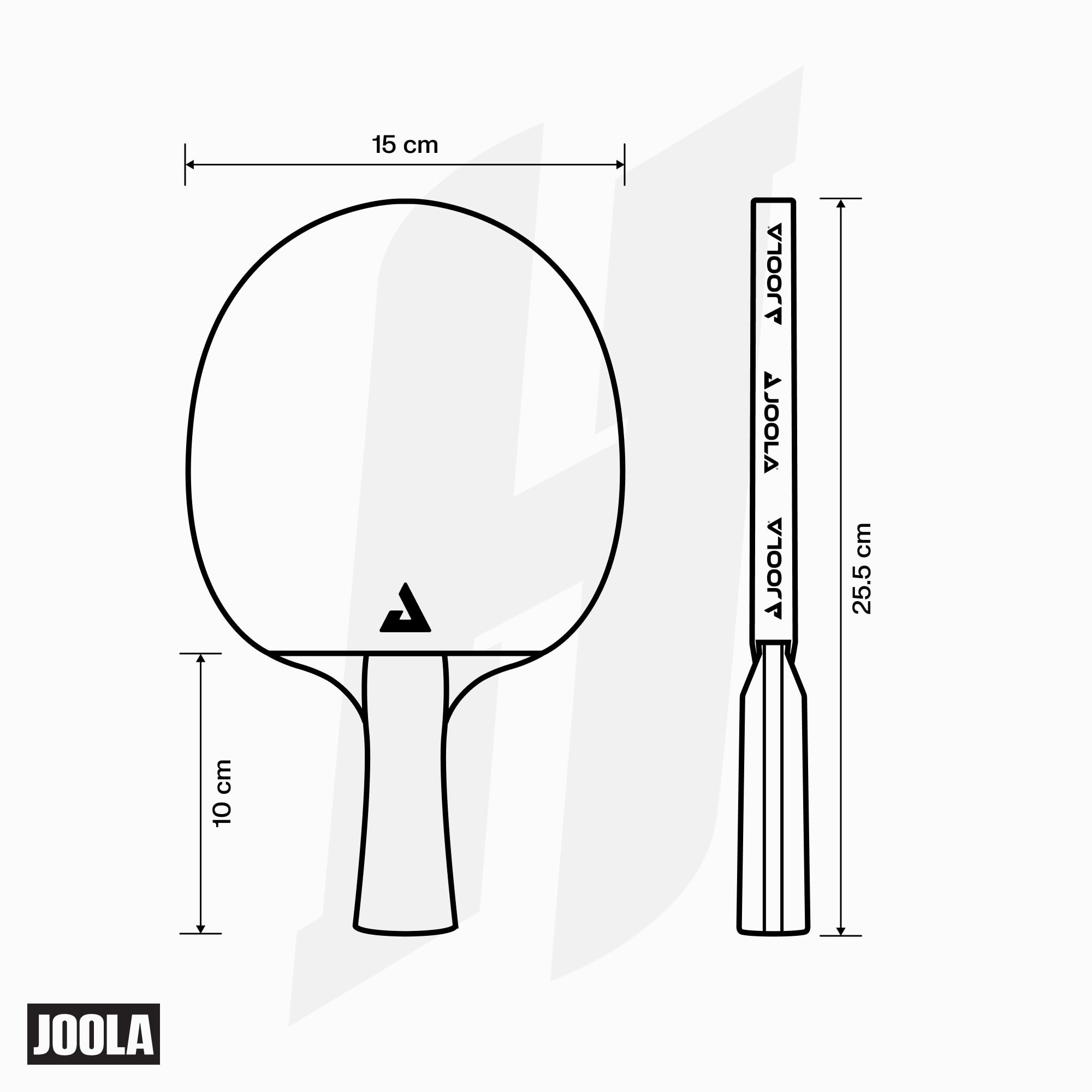 JOOLA Hugo Calderano Edge Tischtennis Set - 2 Tischtennisschläger + 3 Tischtennisbälle + Tischtennishülle - 6-teilig