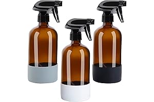 HOMBYS 3-pack Glass Spray Bottles for Cleaning Solution