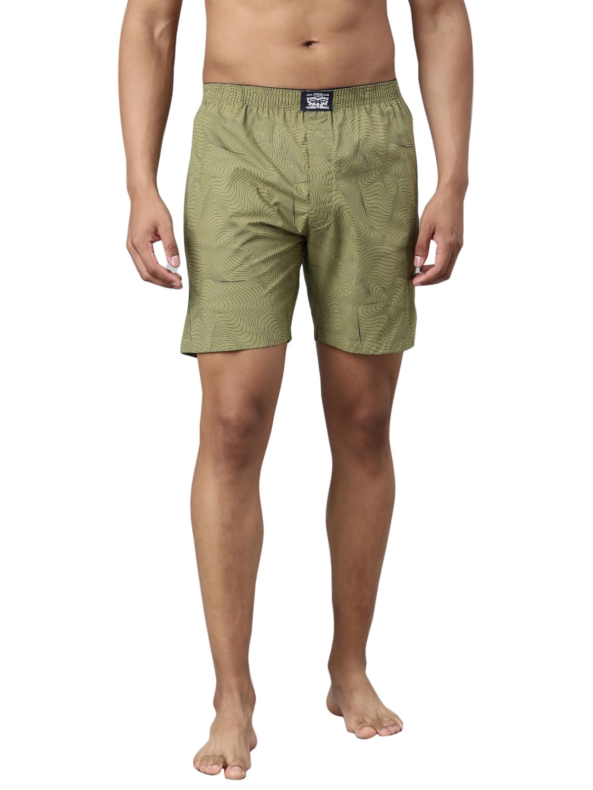 levi's 023 Men's Premium Soft Cotton Woven Printed Boxer Shorts - Mid Rise, Inner Elastic Waistband with Side Pocket (Pack of 1)-picture-21