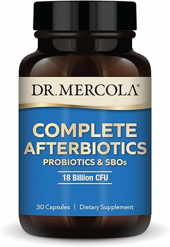 Dr. Mercola Afterbiotics completos - 18 mil millones de UFC - Apoya la salud digestiva e inmunológica - SBOs - con Saccharomyces boulardii - Sin OMG