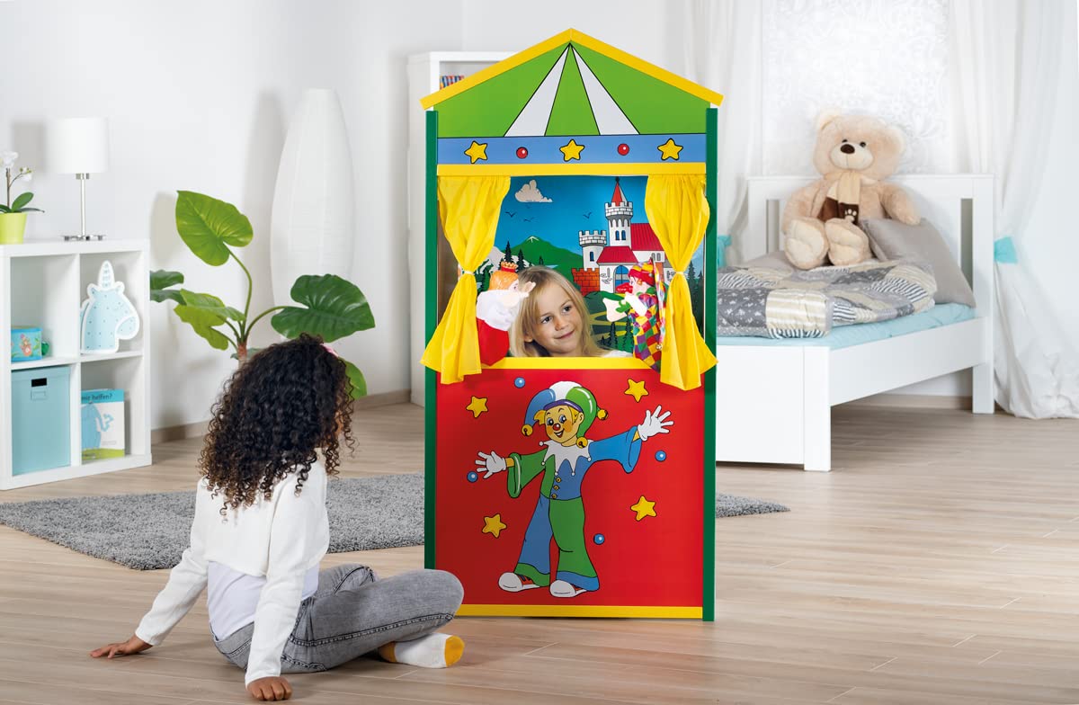 Buntes Puppentheater Kasperletheater aus Holz