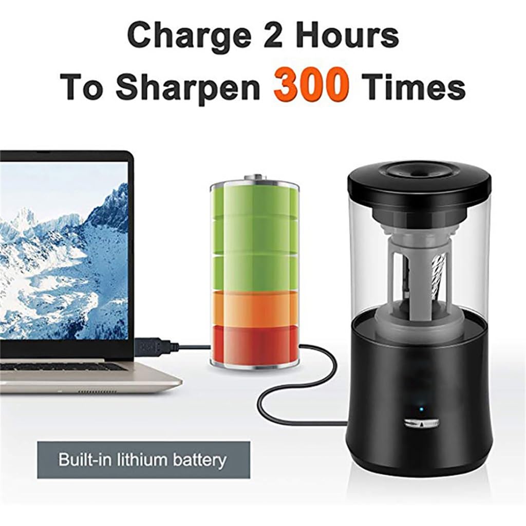 Taille-crayon automatique électrique CHUNYU mécanique USB haute résistance pour l'école, le bureau et la maison Stylos