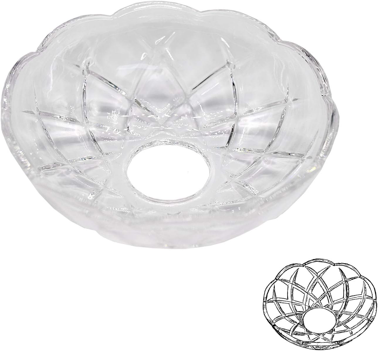 ILAB Bobeche kristallen reservekroonluchter, accessoires voor lijm, glad