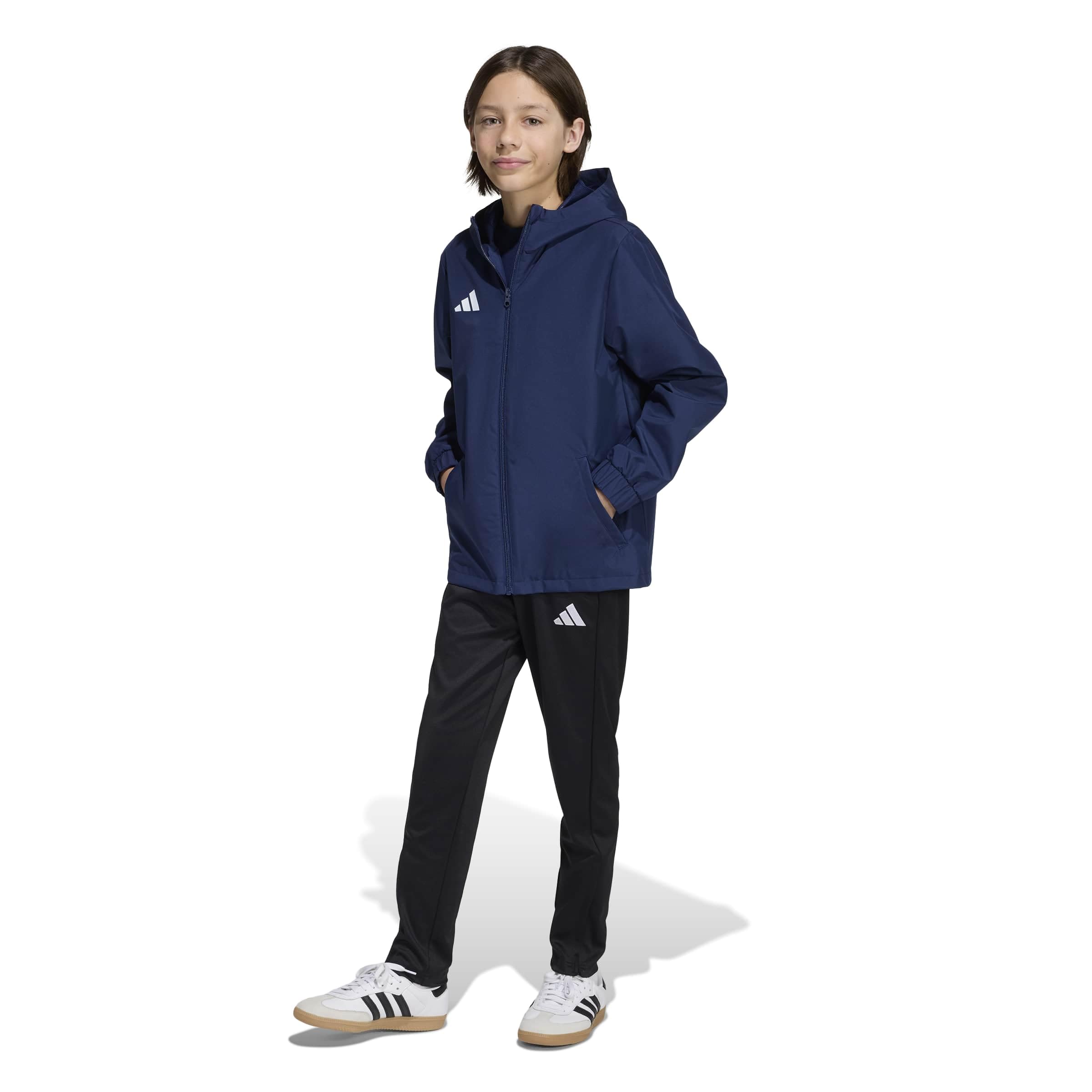 adidas Uniseks - dzieci Entrada26 All Weather Kids Coat, team navy blue 2/white, 13-14 Years