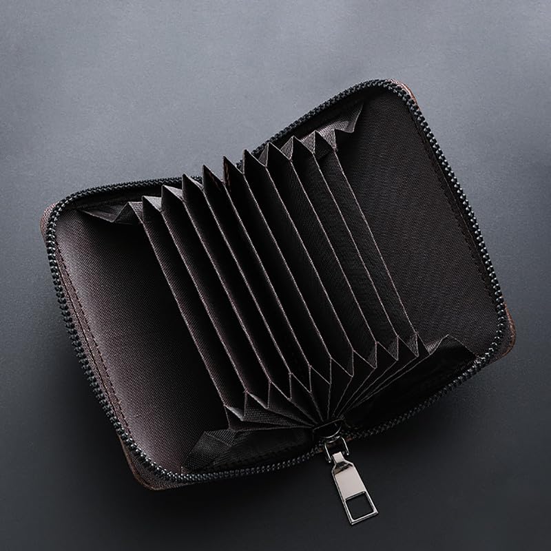 Men's Blocking Genuine Credit Card Case Holder Security Travel Wallet(Grey)3