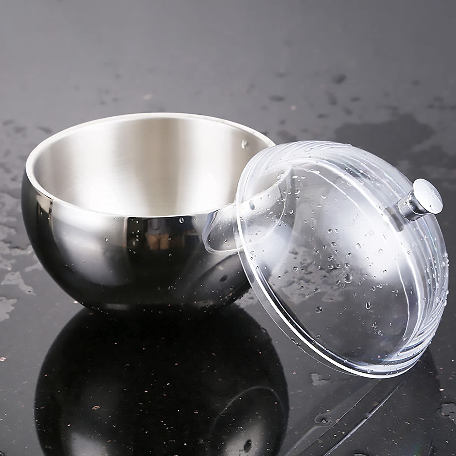 Cubitera térmica con Pinzas y Tapa, Cubo de Hielo en Forma de Bola para Bar, Cubos de Hielo para Acampar