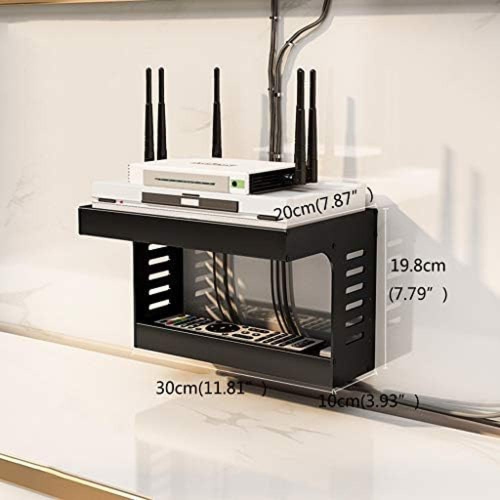 Router-Aufbewahrungsregale, Wandhalterung, WLAN-Router, Ständer, Aufbewahrung, Wandregal, Halterung, Projektorregal für TV-Zubehör, WLAN-Router