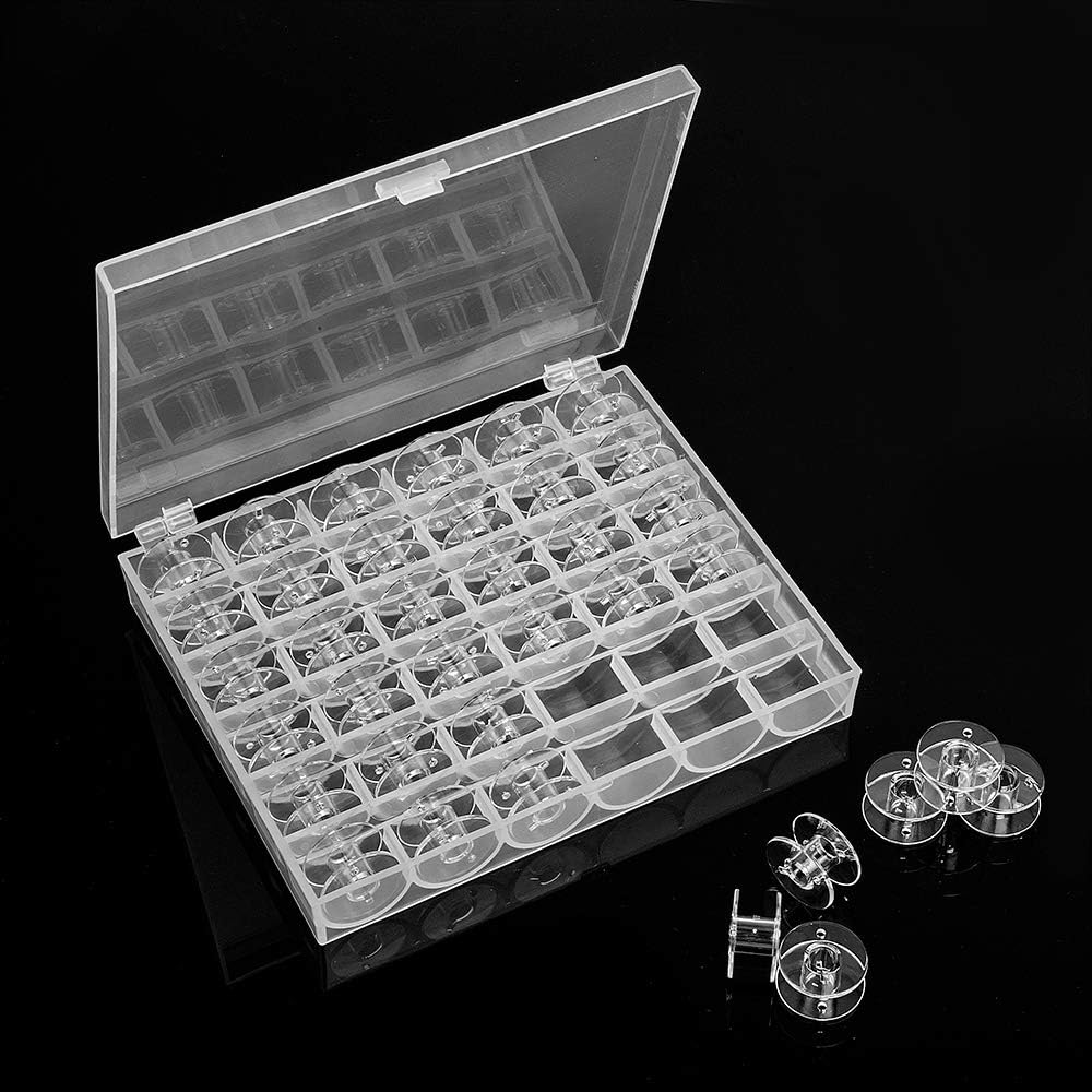 Bobbins for Sewing Machine, 36Pcs Plastic Bobbins with Case for Bro-Ther/Sin-ger/Baby-Lock/Jano-me/Ju-ki Sewing Machine Accessories