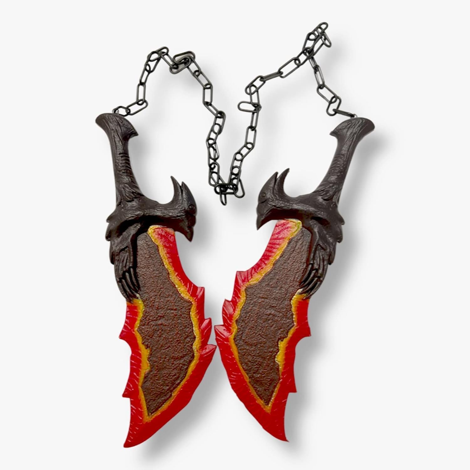 Kawaii Kart | GOW Kratos Life Size Blades of Chaos Flame Replica Foam Blades - 45 cm | Perfect for Gift for Gamers, Gaming Cosplay, Gaming Merchandise Collectibles