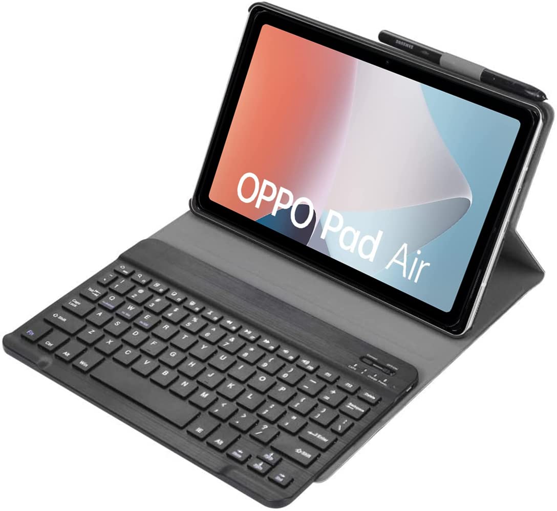 YKWXSC Custodia per tastiera per OPPO Pad Air 5 Tablet 12,1 Pollici, QWERTY layout, 7 colori illuminati staccabile tastiera senza fili cover, Violetta