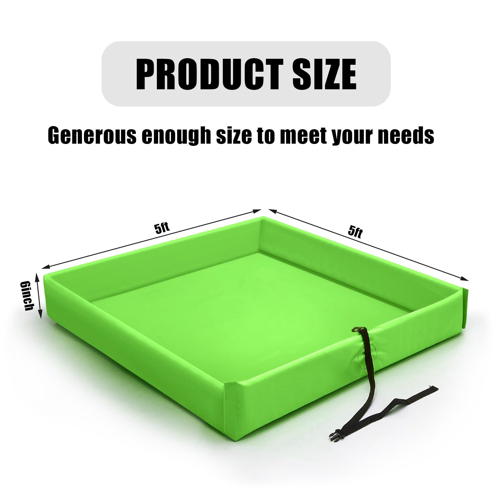 Portable Duck Pond Spill Berm - 3' x 3' Green -26