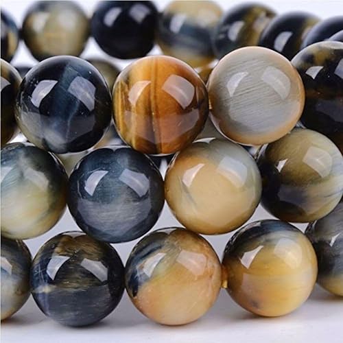 Miniatura 3 de Adabele GS23-4 - 1 hebra de piedras preciosas curativas de ojos de tigre dorado azul natural de 0.157 in (0.16 pulgadas) de cuentas redondas