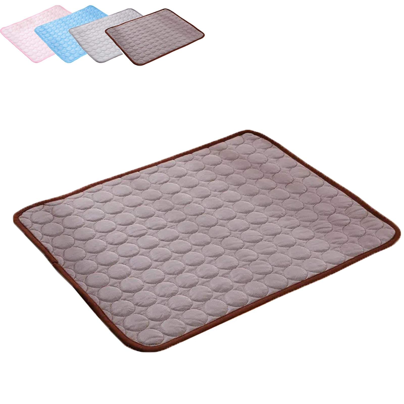Firmelle Cooling Mat,Firmelle Cat Cooling Mat,Portable Breathable Pet Cooling Mat for Summer (Brown,M)