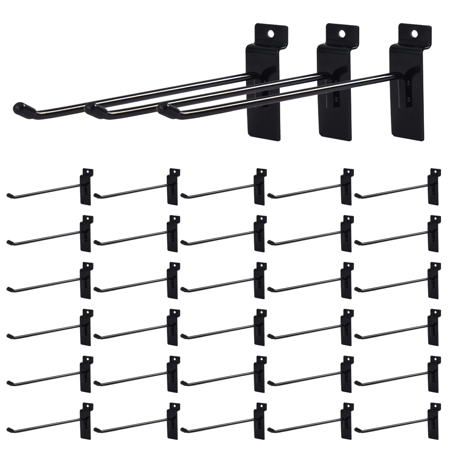 7RiversART 32 Pc Slatwall Hooks 6 Inch Slatwall Accessories Panel Display Hooks
