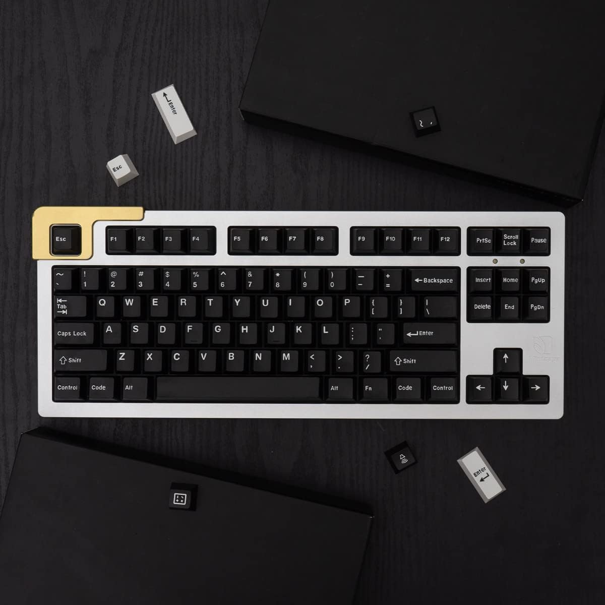 Sumgsn WOB Keycaps 172 Keys Cherry Profile Black Double Shot Keycaps Set image 4