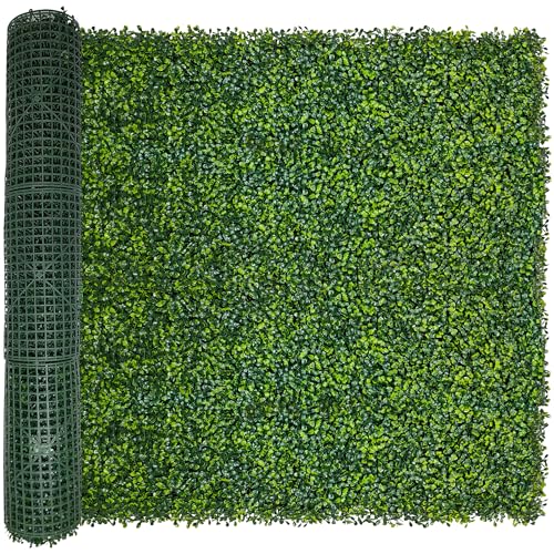 ODTORY Artificial Boxwood Roll Panels, 48'x120' (40 sq.ft) UV-Resistant Faux Ivy Privacy Fence Screen...