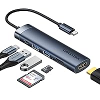 VENTION Hub USB C PD 100W, 6 in 1 Docking Station