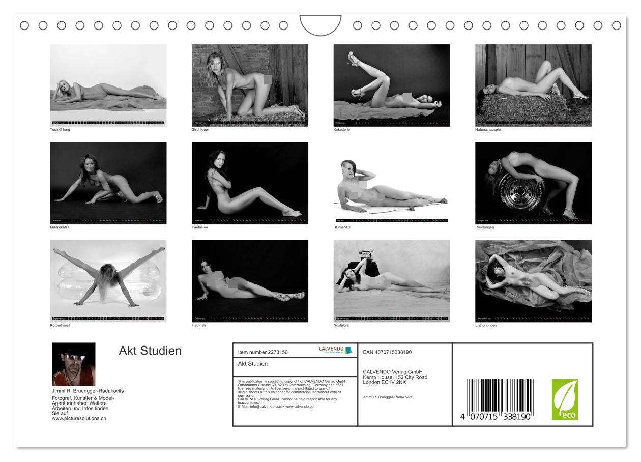 Nude studies UK-Version (Wall Calendar 2026 DIN A4 Landscape), CALVENDO 12 Month Wall Calendar