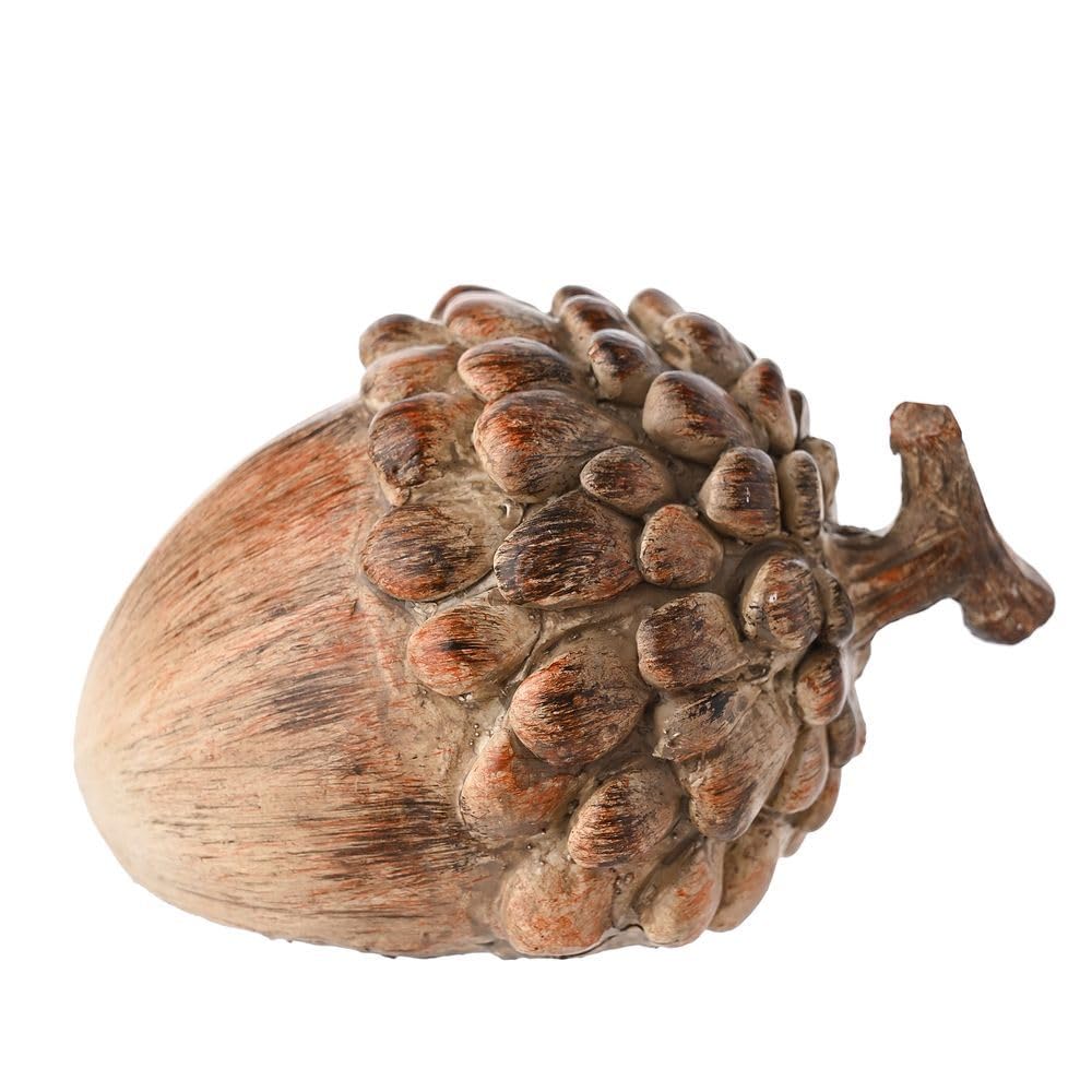Widdop and Co - Country Living - Brown Wood Effect Resin Acorn Figurine Sculpture Standing Ornament. Home Décor Decorative Accessories for Nature & Animal Lovers - H: 7cm x W: 11cm.